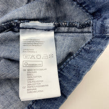 Load image into Gallery viewer, Girls H&amp;M, lightweight denim overalls dress / pinafore, FUC, size 1, L: 42cm