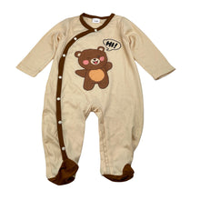 Load image into Gallery viewer, Unisex lightweight, coverall / romper, teddy bear, EUC, size 0,  