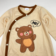 Load image into Gallery viewer, Unisex lightweight, coverall / romper, teddy bear, EUC, size 0,  