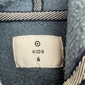 Boys Target, fleece lined hoodie sweater, wash fade, FUC, size 6,  