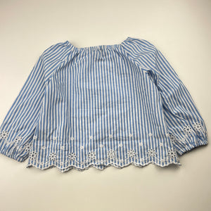 Girls Polo Ralph Lauren, embroidered lightweight cotton top, small light marks back neck, FUC, size 4,  