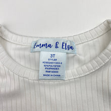 Load image into Gallery viewer, Girls Emma &amp; Elsa, ribbed lightweight short sleeve top, EUC, size 3,  