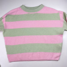 Load image into Gallery viewer, Girls H&amp;M, pink &amp; green knit sweater / jumper, EUC, size 11-12,  