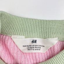 Load image into Gallery viewer, Girls H&amp;M, pink &amp; green knit sweater / jumper, EUC, size 11-12,  