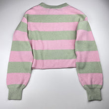 Load image into Gallery viewer, Girls H&amp;M, pink &amp; green knit sweater / jumper, EUC, size 11-12,  