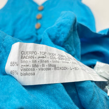 Load image into Gallery viewer, Girls Zara, blue linen / viscose summer playsuit, FUC, size 6,  