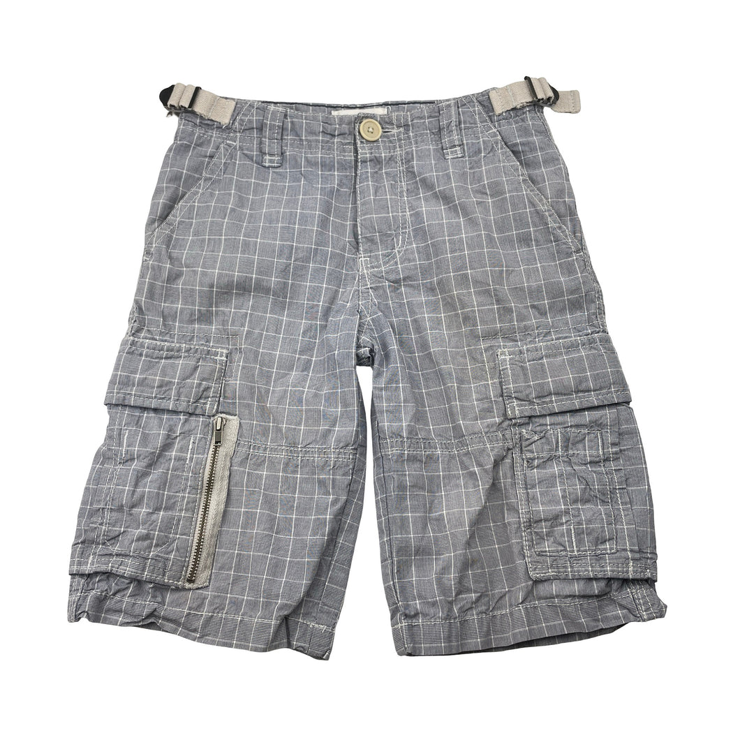 Boys Country Road, checked lightweight cotton cargo shorts, adjustable, FUC, size 7,  