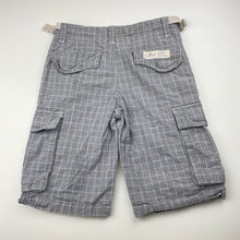 Load image into Gallery viewer, Boys Country Road, checked lightweight cotton cargo shorts, adjustable, FUC, size 7,  