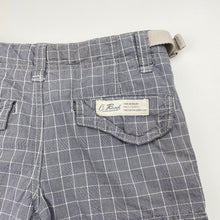 Load image into Gallery viewer, Boys Country Road, checked lightweight cotton cargo shorts, adjustable, FUC, size 7,  