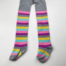 Load image into Gallery viewer, Girls Lily &amp; Dan, striped stretchy stockings, FUC, size 3-4,  
