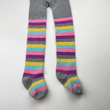 Load image into Gallery viewer, Girls Lily &amp; Dan, striped stretchy stockings, FUC, size 3-4,  