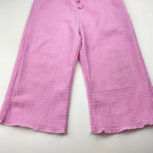 Load image into Gallery viewer, Girls Cotton On, pink lightweight pants, elasticated, Inside leg: 26cm, GUC, size 2,  