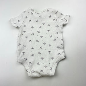 Unisex Target, ribbed organic cotton blend bodysuit / romper, GUC, size 00,  