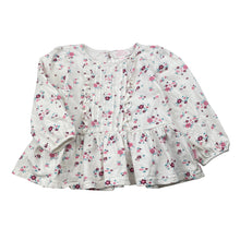 Load image into Gallery viewer, Girls Pumpkin Patch, floral cotton long sleeve top, EUC, size 1,  