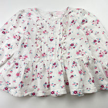 Load image into Gallery viewer, Girls Pumpkin Patch, floral cotton long sleeve top, EUC, size 1,  