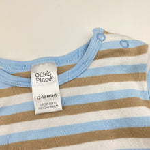 Load image into Gallery viewer, Boys Ollie's Place, striped cotton bodysuit / romper, GUC, size 1,  