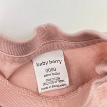 Load image into Gallery viewer, Girls Baby Berry, pink cotton long sleeve top, fox, EUC, size 0000,  