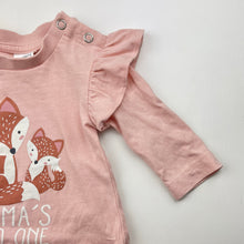 Load image into Gallery viewer, Girls Baby Berry, pink cotton long sleeve top, fox, EUC, size 0000,  