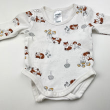 Load image into Gallery viewer, Unisex Anko, cotton bodysuit / romper, fox, EUC, size 0000,  