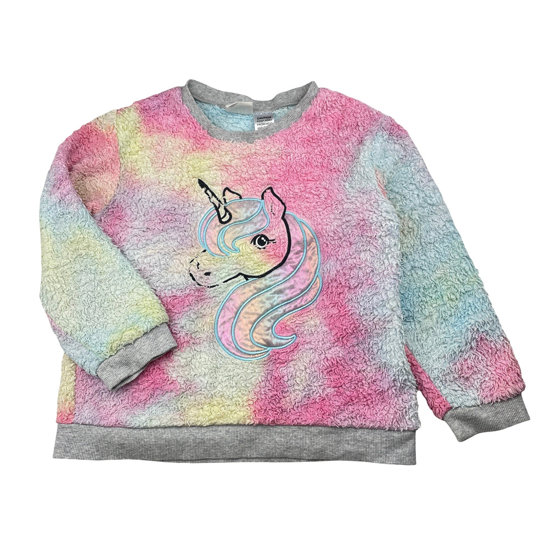 Girls Peter Alexander, fleece winter pyjama top, unicorn, FUC, size 6,  