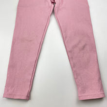 Load image into Gallery viewer, Girls Milkshake, pink ribbed pants, elasticated, Inside leg: 40cm, FUC, size 5,  