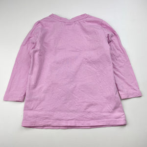 Girls Bluey, cotton long sleeve tee / top, small light marks, FUC, size 2,  