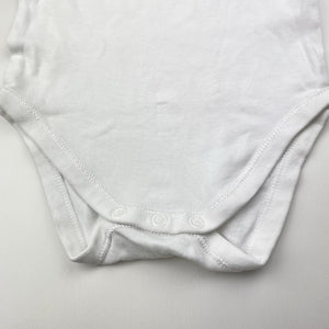 Unisex Target, white cotton bodysuit / romper, GUC, size 000,  
