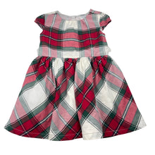 Load image into Gallery viewer, Girls Carters, lined checked cotton dress, light mark neck, FUC, size 2, L: 46cm