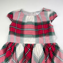Load image into Gallery viewer, Girls Carters, lined checked cotton dress, light mark neck, FUC, size 2, L: 46cm