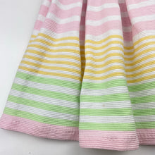 Load image into Gallery viewer, Girls Polo Ralph Lauren, ribbed striped short sleeve dress, small light marks, FUC, size 4, L: 52cm
