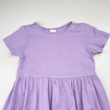 Load image into Gallery viewer, Girls Target, purple cotton t-shirt dress, EUC, size 2, L: 47cm