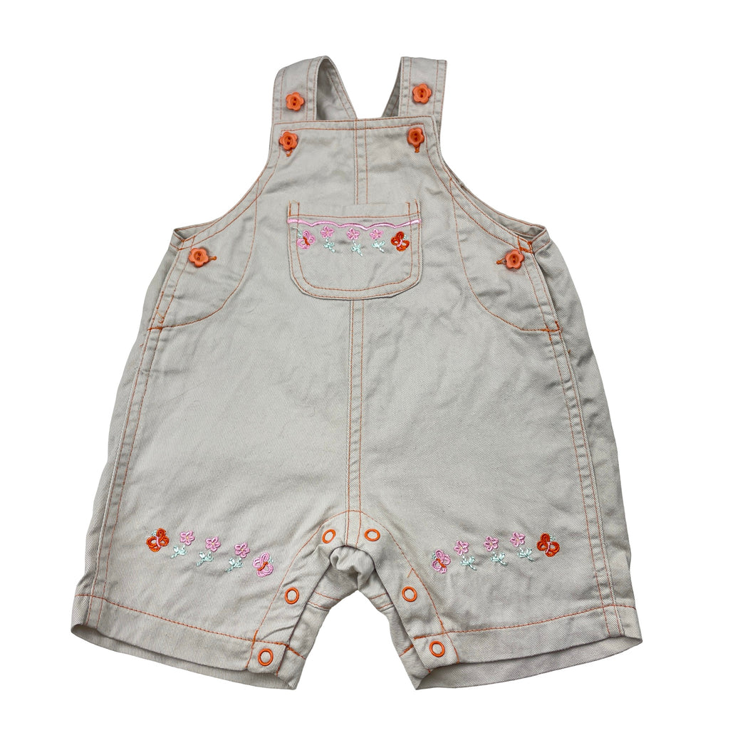Girls Ackermans Baby, embroidered cotton overalls / shortalls, GUC, size 000,  
