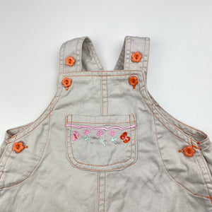 Girls Ackermans Baby, embroidered cotton overalls / shortalls, GUC, size 000,  