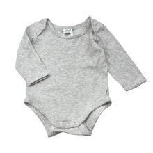 Load image into Gallery viewer, Unisex Anko, grey marle cotton bodysuit / romper, GUC, size 000,  