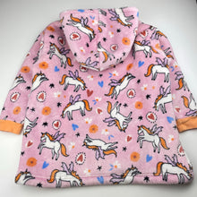 Load image into Gallery viewer, Girls Cotton On, thick fleece oversize hoodie sweater, unicorns, GUC, size 5-7,  