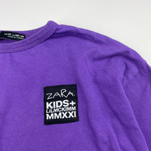 Load image into Gallery viewer, Boys Zara, purple cotton long sleeve top, GUC, size 7-8,  