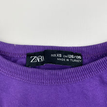 Load image into Gallery viewer, Boys Zara, purple cotton long sleeve top, GUC, size 7-8,  