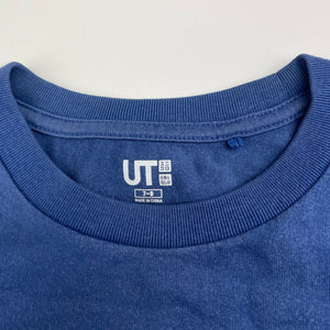 Boys Uniqlo, Seasame Street Elmo cotton tee / top, wash fade, FUC, size 7-8,  