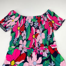 Load image into Gallery viewer, Girls Cotton On, colourful floral cotton playsuit, FUC, size 6,  