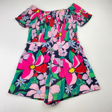 Load image into Gallery viewer, Girls Cotton On, colourful floral cotton playsuit, FUC, size 6,  