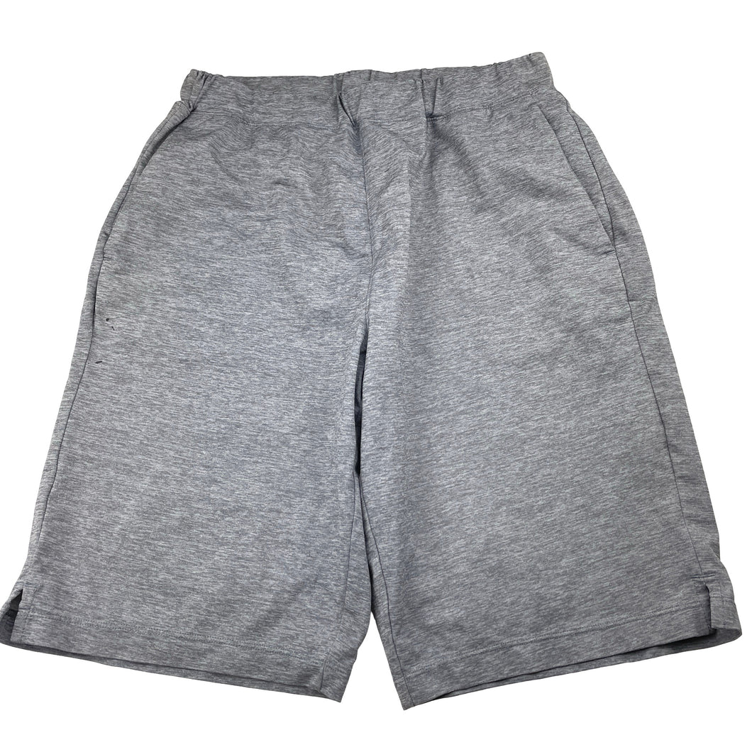 Boys Uniqlo, grey marle shorts, elasticated, marks front right side, FUC, size 13,  