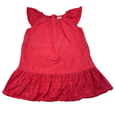 Girls Target, broderie trim cotton dress, FUC, size 2, L: 46cm