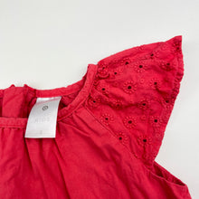 Load image into Gallery viewer, Girls Target, broderie trim cotton dress, FUC, size 2, L: 46cm