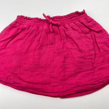 Load image into Gallery viewer, Girls Anko, lined crinkle cotton skirt, elasticated, L: 24cm, GUC, size 3,  