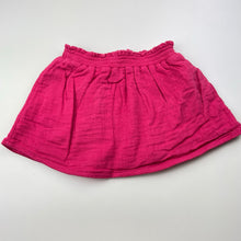 Load image into Gallery viewer, Girls Anko, lined crinkle cotton skirt, elasticated, L: 24cm, GUC, size 3,  