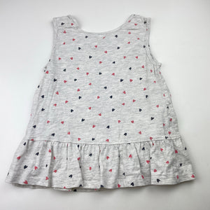 Girls Anko, grey marle sleeveless top, EUC, size 7,  