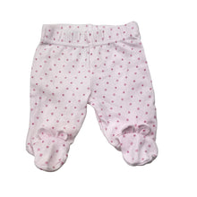 Load image into Gallery viewer, Girls Ollie&#39;s Place, pink cotton footed leggings / bottoms, GUC, size 00000,  