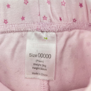 Girls Ollie's Place, pink cotton footed leggings / bottoms, GUC, size 00000,  