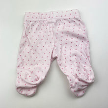 Load image into Gallery viewer, Girls Ollie&#39;s Place, pink cotton footed leggings / bottoms, GUC, size 00000,  