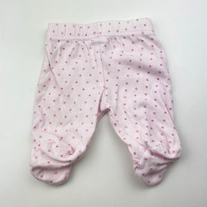 Girls Ollie's Place, pink cotton footed leggings / bottoms, GUC, size 00000,  